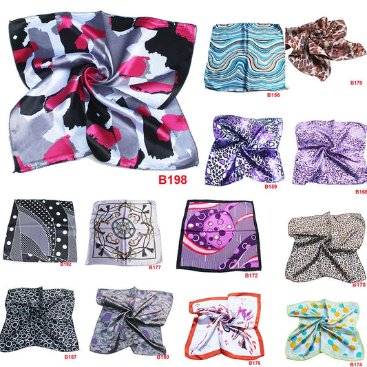 Women's 50cm Leopard Print Silk Square Scarf - Neckerchief Bandana Fashion Accessory