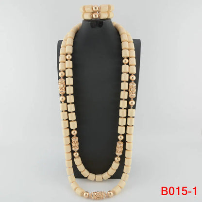 Ensemble Bijoux Perles Cristal Africain – Parure Mariée Luxe