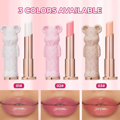 Rouge à Lèvres Hydratant Beauty Glazed Bear - Baume Coloré Nourrissant Effet Aqueux Longue Tenue
