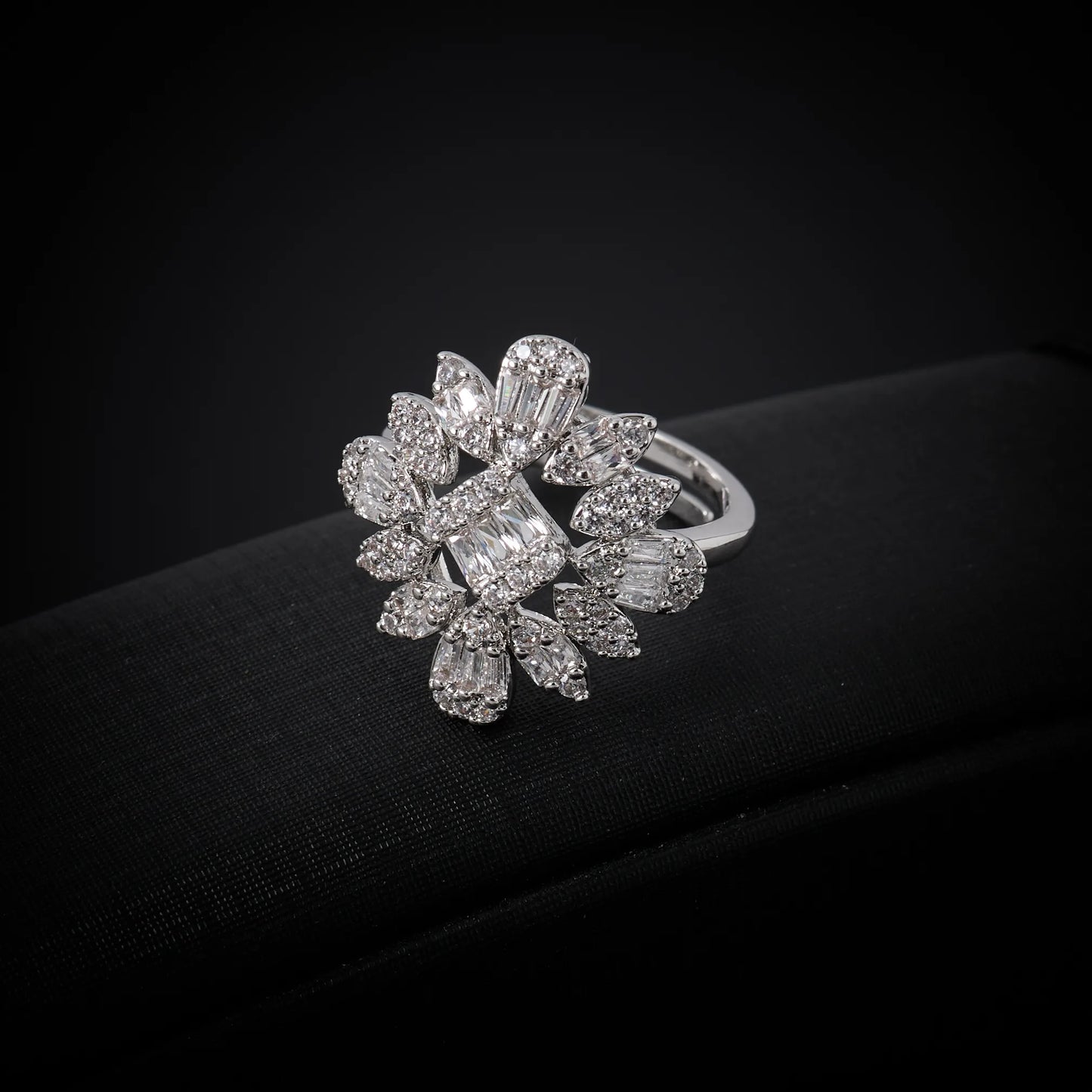 Parure Mariée Complète Zircon Cubique – Collier Boucles Bracelet Bague