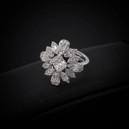 Parure Mariée Complète Zircon Cubique – Collier Boucles Bracelet Bague
