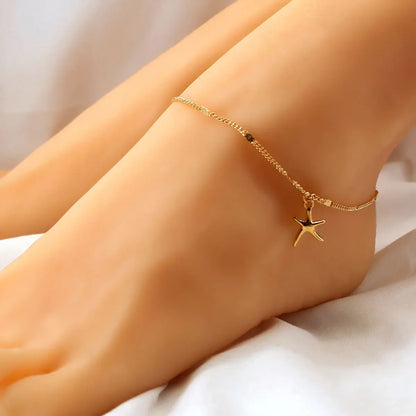 Cheville Étoile de Mer Bohème – Chaîne Pied Ajustable Plage Femme
