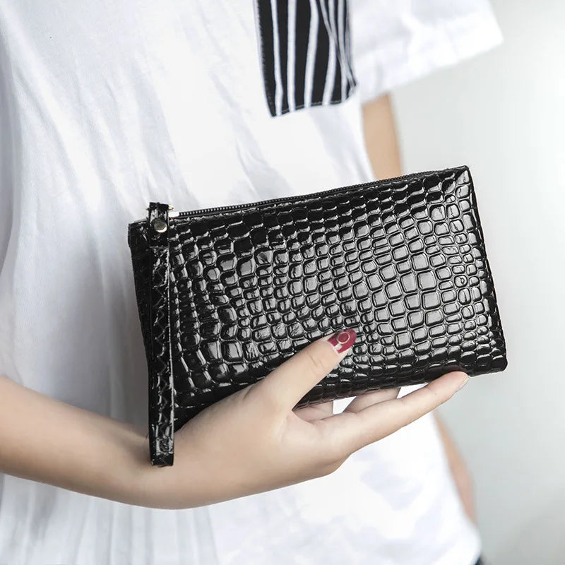 Portefeuille Femme Luxe avec Clip - Porte-Cartes Élégant pour Soirée