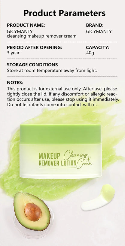 Baume Démaquillant Rafraîchissant Non-Gras - Maquillage Léger Intense Hydratant Nettoyant Visage Beauté