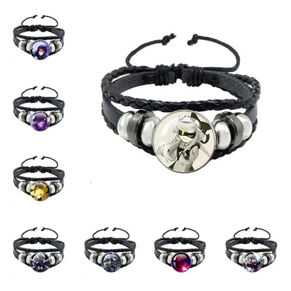 Bracelet Murder Drones Uzi x N – Cabochon Verre Cuir Ajustable Fan Art