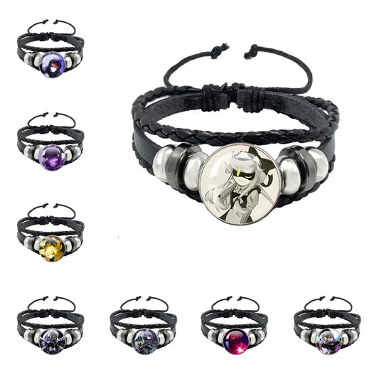 Bracelet Murder Drones Uzi x N – Cabochon Verre Cuir Ajustable Fan Art