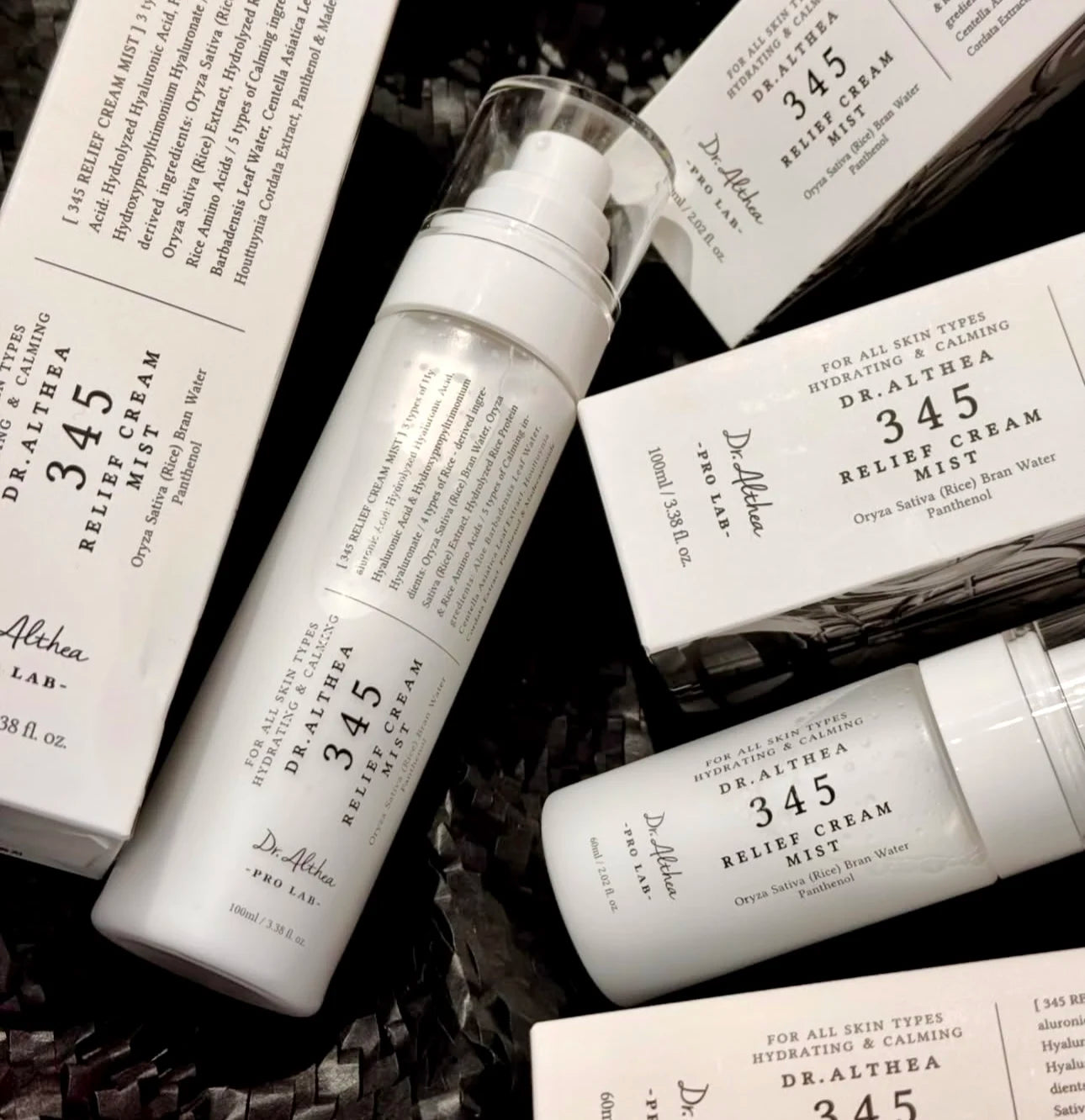 Brume Crème Relief 345 Dr. Althea 100ml - Acide Hyaluronique Hydratation Profonde Longue Durée Lissante Spray