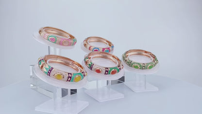 Bracelet Jonc Émail Cloisonné - Design Bohème Hawaï Inde Afrique