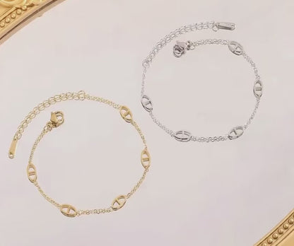 Bracelet Acier Titane Design Unique – Chaîne Luxe Couples Polyvalent