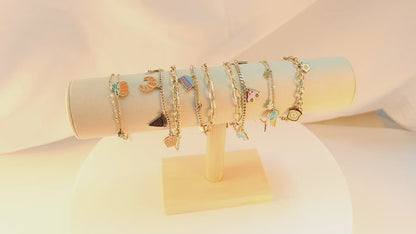 Bracelet Acier Inoxydable Plaqué Or – Pendentifs Tendance Haut de Gamme
