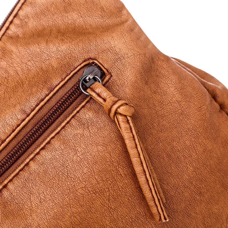 Sac à Bandoulière Vintage Femme en Cuir PU - Sac à Main Rétro Élégant