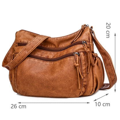 Sac à Bandoulière Vintage Femme en Cuir PU - Sac à Main Rétro Élégant
