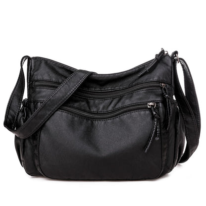 Sac à Bandoulière Vintage Femme en Cuir PU - Sac à Main Rétro Élégant