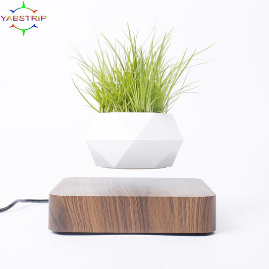 Pot de Fleurs Lévitation Magnétique - Bonsaï Flottant Rotation 360° Décoration Zen