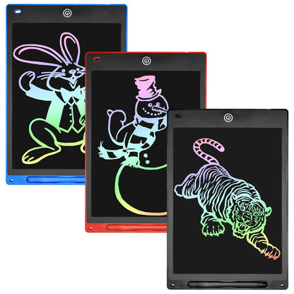 Tablette Écriture LCD 8.5" Enfants - Ardoise Magique Dessin Couleur Effaçable Écologique