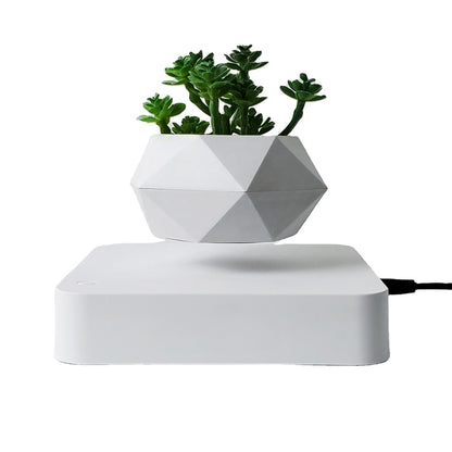 Pot de Fleurs Lévitation Magnétique - Bonsaï Flottant Rotation 360° Décoration Zen