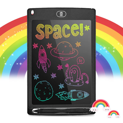 Tablette Écriture LCD 8.5" Enfants - Ardoise Magique Dessin Couleur Effaçable Écologique